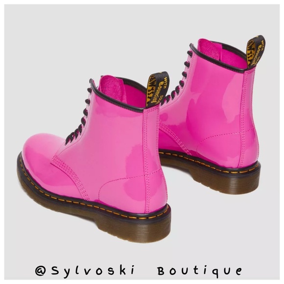 💖DR MARTENS 1460 WOMEN'S PATENT LAMPER LEATHER LACE UP BOOTS 💓💓💖💖NWT - Picture 5 of 13